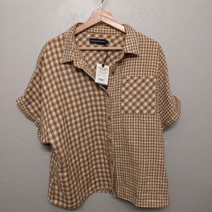 United By Blue gingham oversized button-up
